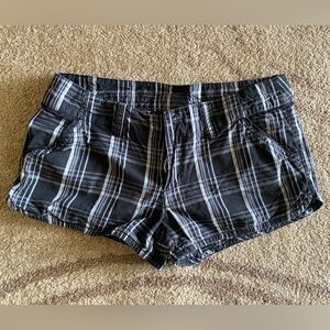 Vanity black and white plaid shorts